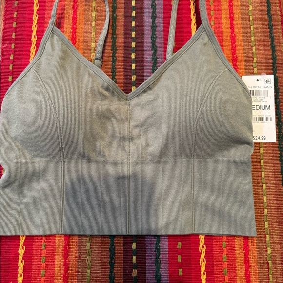 JENI Longline Bralette Bra NWT Medium Moss Green, Removable pads. NEW - Picture 2 of 7